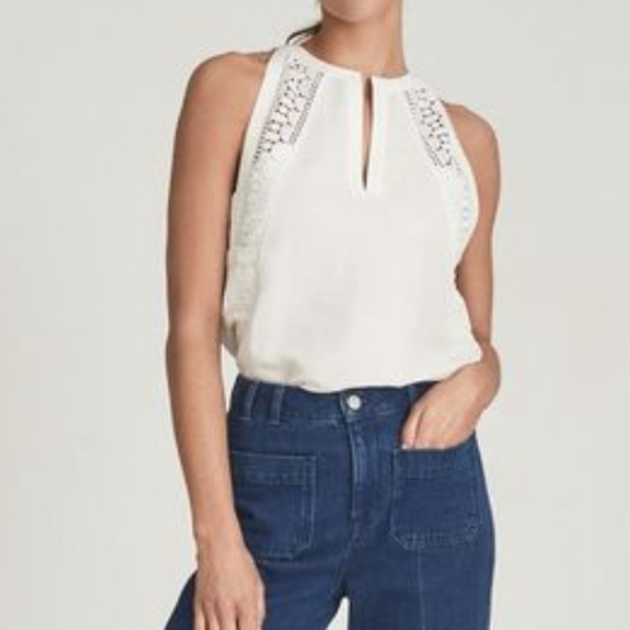 Reiss LOIS EMBROIDERED SLEEVELESS TOP size 10 - Picture 2 of 7